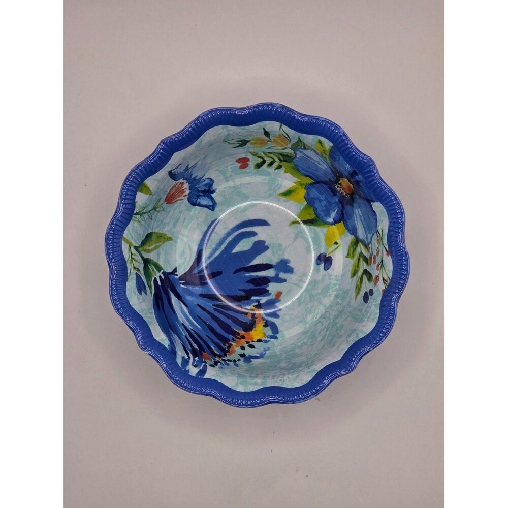 The Pioneer Woman Delaney Melamine Bowl Dipping Bowl w Scalloped Edges EUC